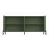 Balcão Buffet P/ Sala Porta Brise 180cm Pés Metal 100% Mdf Cor:musgo com Preto - 3