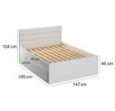 Ver imagem 3 de Cama Casal Dubai 4 Gavetas MDF com Cabeceira Branco