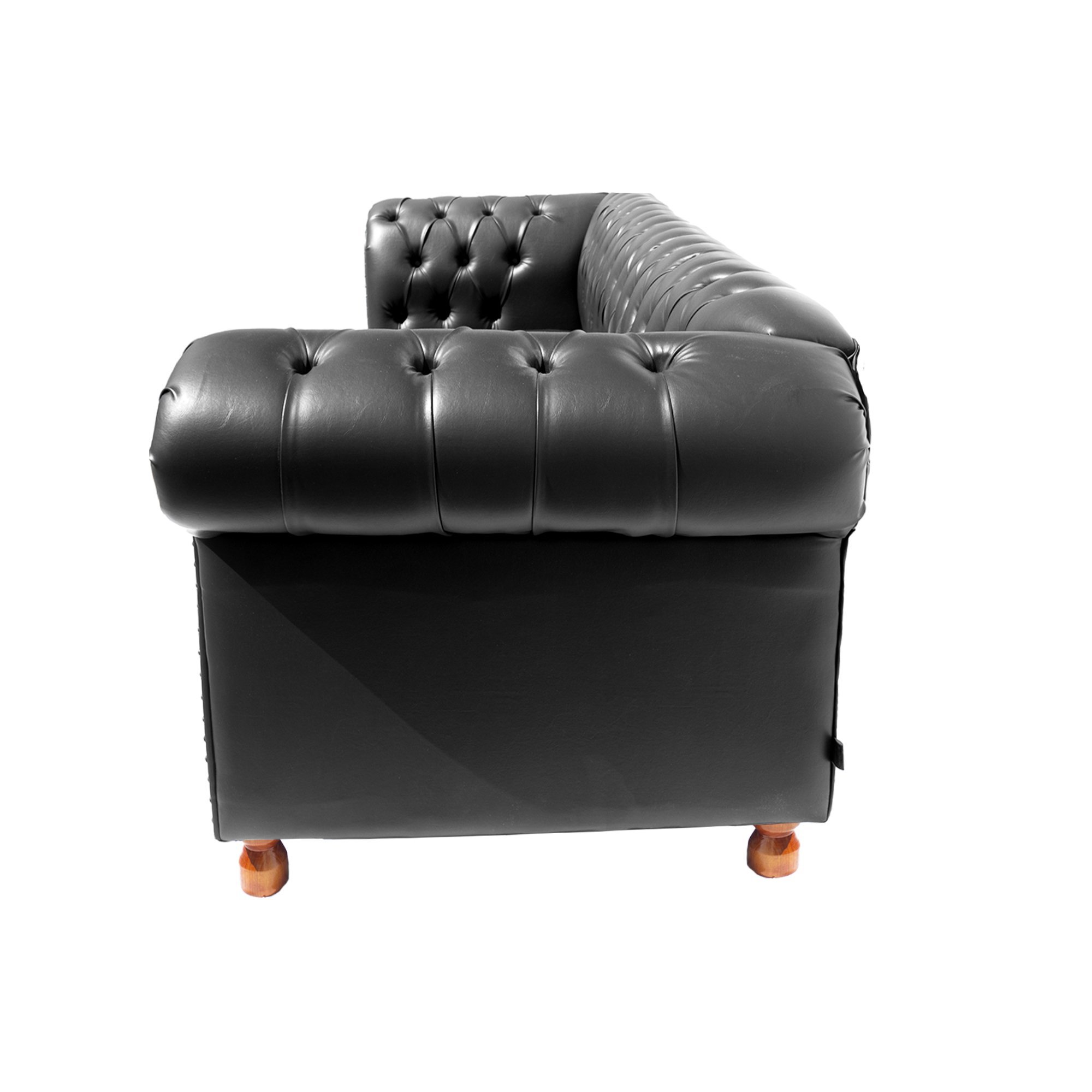 Sofás Chesterfield Capitone Luis XV Corano Preto 2M / Decoracao , sala tv estar, recepção - 3