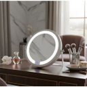 Ver imagem 1 de Espelho de Mesa Redond com Led - Touch - 20cm - Maquiagem - Moldura Branco Led Neutro