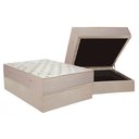 Ver imagem 1 de Conjunto Box Baú Casal: Colchão Espuma Ortobom Masterpocket Orthotel Superluxo + Base Crc Suede