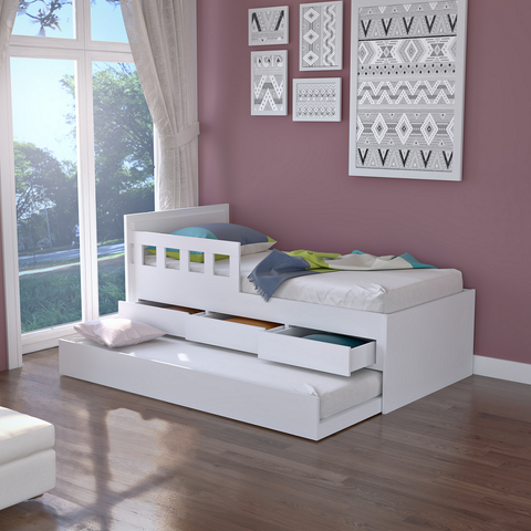 Bicama Solteiro 3 Gavetas 