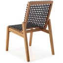 Ver imagem 2 de Cadeira Trama Corda Preta Estrutura Stain Jatoba 52cm