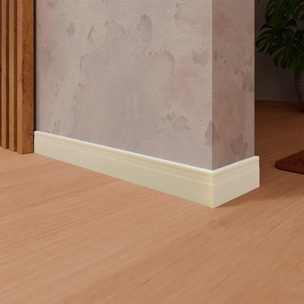 Rodapé de PVC 7cmx15mmx2,40m Master 6 UN Zapinplast - Marfim ...