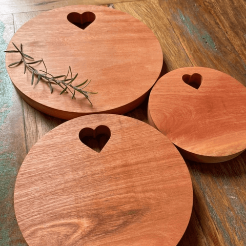 Tábua Redonda de Madeira Carmelita - Casa Toco