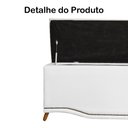 Ver imagem 3 de Calçadeira Recamier Baú Casal King 195cm Greta Suede Branco - DS Estofados