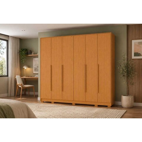 Roupeiro Mercure 6 Portas e 6 Gavetas - Cinamomo - Albatroz