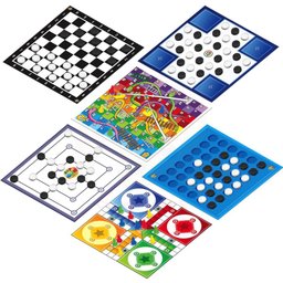 Jogo de Tabuleiro 6 em 1 Clube do Jogo (DAMA/TRI - 7