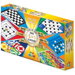 Jogo de Tabuleiro 6 em 1 Clube do Jogo (DAMA/TRI - 1
