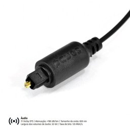 Cabo Óptico Digital Toslink Macho 1 Metro - Pod-1 Pcyes - 4