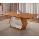 Ver imagem 2 de Mesa para Sala de Jantar Ane 180cm Madeira Tampo Barril Laminado Moderna Mobília