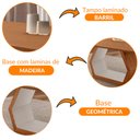 Ver imagem 5 de Mesa para Sala de Jantar Ane 180cm Madeira Tampo Barril Laminado Moderna Mobília