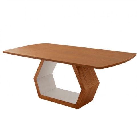 Mesa para Sala de Jantar Ane 180cm Madeira Tampo Barril Laminado Moderna Mobília