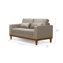 Ver imagem 3 de Sofá Living Valência 1,58 Mts C/base Madeira Decor Veludo - Bege