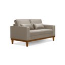 Ver imagem 2 de Sofá Living Valência 1,58 Mts C/base Madeira Decor Veludo - Bege