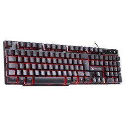 Teclado Gamer 107 Teclas + 12 Multimídia com Led Vermelho Sensação Tecla Mecanica Vinik - 3