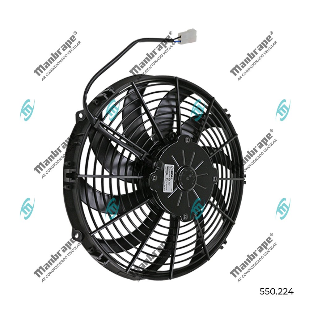 Eletroventilador Universal Spal Aspirante 12 Pol Pás S 12v - 4