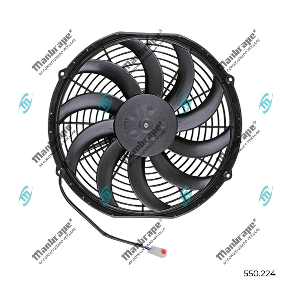 Eletroventilador Universal Spal Aspirante 12 Pol Pás S 12v - 5