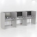 Ver imagem 1 de Estação de Trabalho Escritório Mesa Call Center 3 Lugares