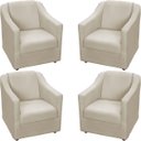 Ver imagem 1 de Kit 4 Poltronas Decorativas para Sala Recepção Consultório Manicure Cadeira Mila Suede