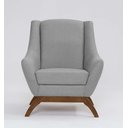 Ver imagem 3 de Poltrona Dekorien Juliet Premium Linho Cinza Claro Alto Acabamento
