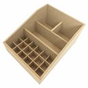 Ver imagem 2 de Caixa Mdf Organizadora de Maquiagem Aberta com 21 Divisões Tam:23x17x11cm Cod:banh042
