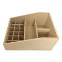 Ver imagem 3 de Caixa Mdf Organizadora de Maquiagem Aberta com 21 Divisões Tam:23x17x11cm Cod:banh042