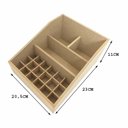 Ver imagem 4 de Caixa Mdf Organizadora de Maquiagem Aberta com 21 Divisões Tam:23x17x11cm Cod:banh042