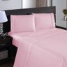 Jogo Lençol 600 Fios Ponto Palito Queen 3 pçs Rosê Casen - 1