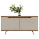 Ver imagem 5 de Buffet Aparador 160cm 4 Portas Pé Madeira Lady Off/cedro C14 - Mpozenato