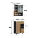 Ver imagem 2 de Conjunto Gabinete de Banheiro com Espelho 60cm Emovell