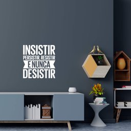 Adesivo de Parede Frase Insistir Persistir Resistir e Nunca Desistir Academia Empresa Kanto Store Br - 4