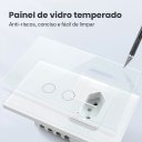 Ver imagem 4 de Interruptor Inteligente Wi-fi com 2 Tecla + 1 Tomada:branco