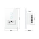Ver imagem 2 de Interruptor Inteligente Wi-fi com 2 Tecla + 1 Tomada:branco