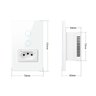 Interruptor Inteligente Wi-fi com 2 Tecla + 1 Tomada:branco - 2