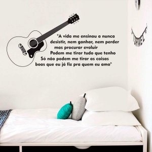 Adesivo de Parede Musica Frase-Extra Grande 125x58cm