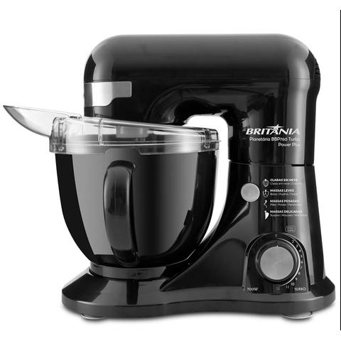 Batedeira Planetaria 4,5l Power Plus Tur 700w Pr 127v Britania Bbp760p