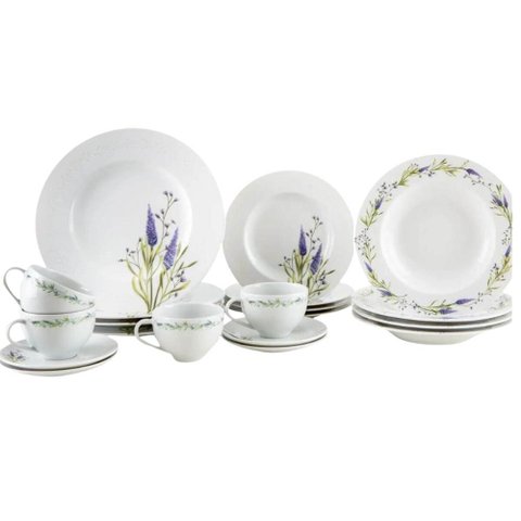 Aparelho de Jantar 12 Peças Tramontina Lilla em Porcelana