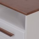 Ver mais imagens de Mesa de Cabeceira 2 Gavetas 100% Madeira Maciça Branco