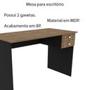 Ver imagem 3 de Mesa para Escritório Home Office ME4165 MDP Nogal/Preto - Gran Belo