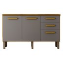 Ver imagem 2 de Balcão de Cozinha Athenas 110cm com 3 Portas 2 Gavetas Mobilihouse