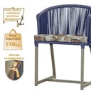 Ver imagem 4 de Mesa com 4 Cadeiras e Noronha Estofado 6 Trama Original Azul