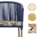 Ver imagem 3 de Mesa com 4 Cadeiras e Noronha Estofado 6 Trama Original Azul