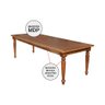 Conjunto Jantar Mesa Rústica Franscisca 220x100 Madeira Maciça com 8 Cadeira Ripada Confort Castanho - 3