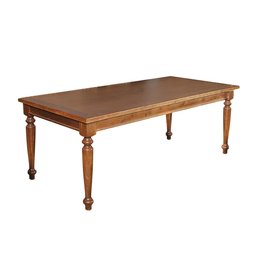 Conjunto Jantar Mesa Rústica Franscisca 220x100 Madeira Maciça com 8 Cadeira Ripada Confort Castanho - 2