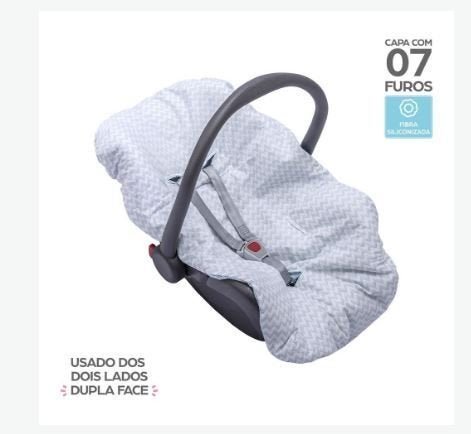 Capa Para Bebê Conforto Dupla Face Papi Baby - Menino - 2