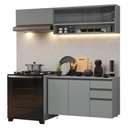 Ver imagem 2 de Armário de Cozinha Compacta Suspenso 200cm Nice Madesa 12 Cinza