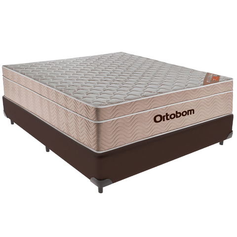 Cama Box e Colchão Airtech Springpocket Molas Ensacadas Casal Ortobom: Marrom