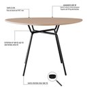 Ver imagem 5 de Conjunto Mesa de Jantar Soho Orgânica C/ 04 Cadeiras Next Est.preta - Nogueira e Preto Nogueira e