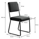 Ver imagem 6 de Conjunto Mesa de Jantar Soho Orgânica C/ 04 Cadeiras Next Est.preta - Nogueira e Preto Nogueira e